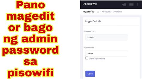 Paano mag edit ng Admin Password sa Piso wifi (how to change .